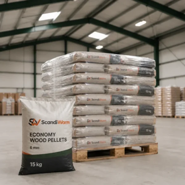 Bancale di Pellet di Legno Economy 6 mm (50 sacchi da 15 kg - 750 kg)